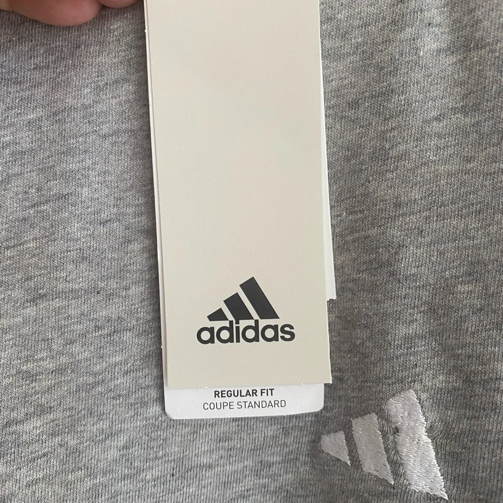 Adidas Light Gray Men's Tee - Picture 3 of 5